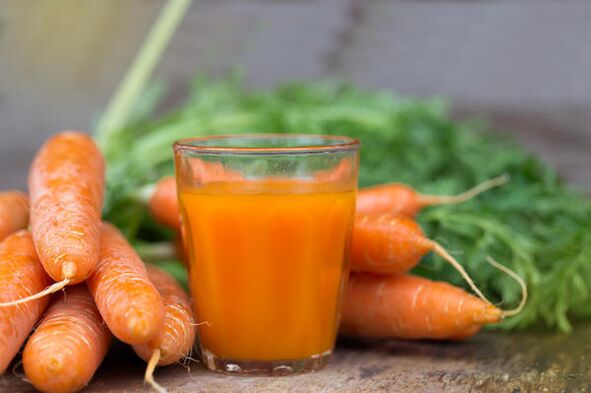 Carrot juice for men to stimulate sexual function