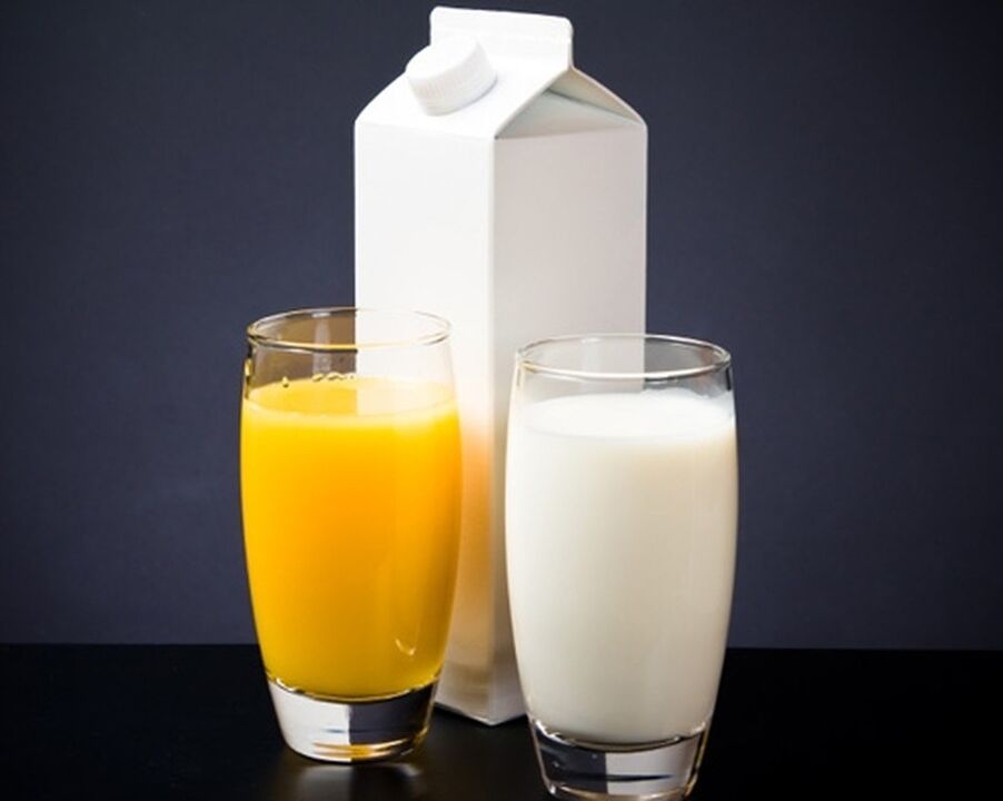 Milk and carrot juice are ingredients in a cocktail that boosts male potency